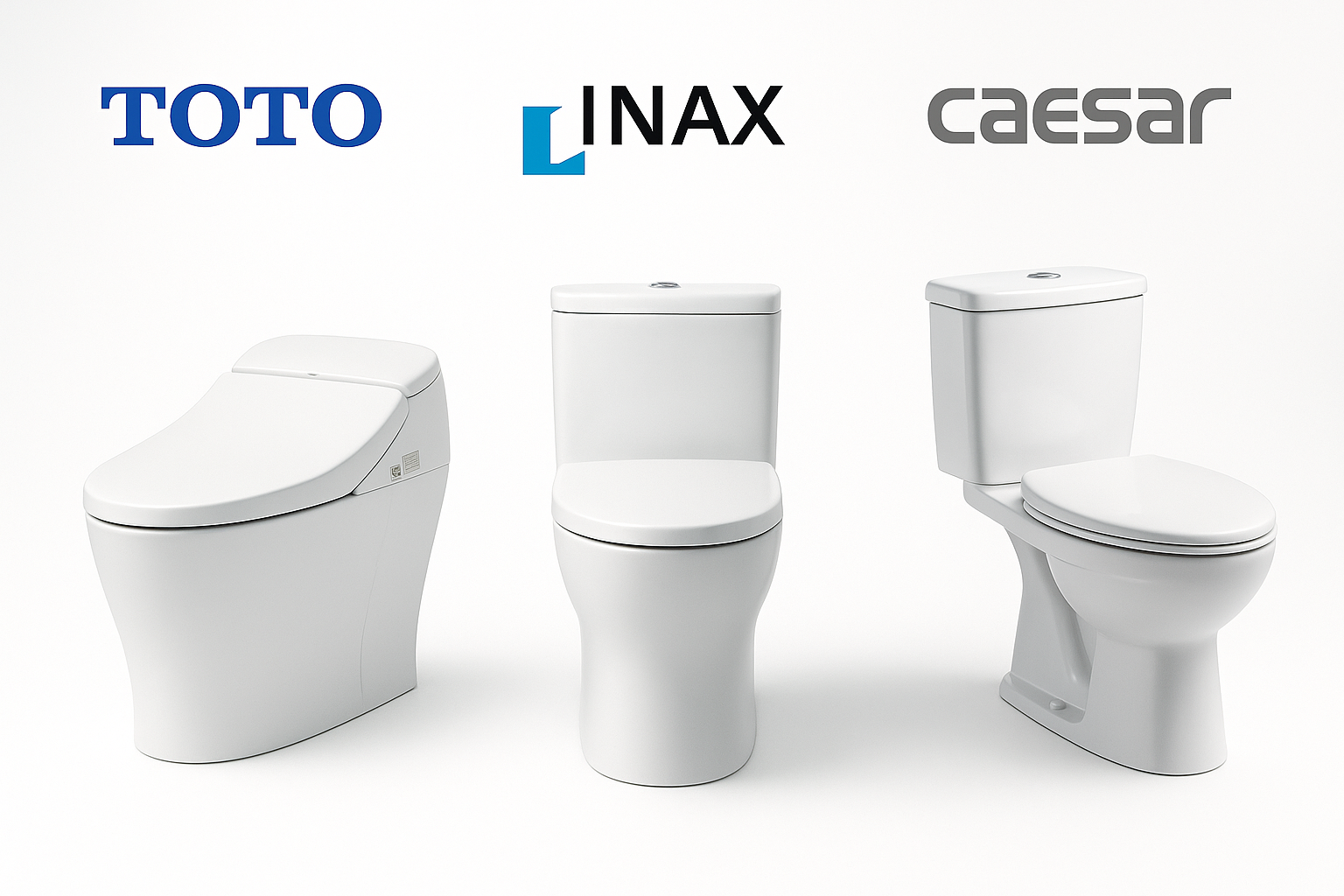 So sánh thiết bị vệ sinh toto - inax - caesar