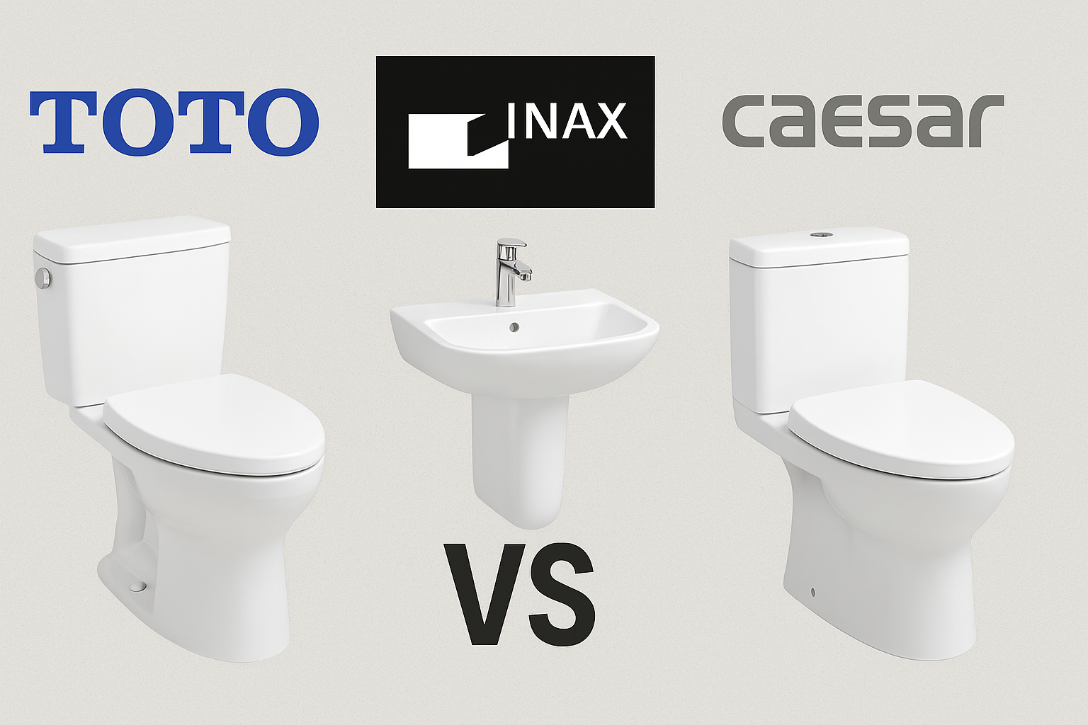 So sánh thiết bị vệ sinh toto - inax - caesar