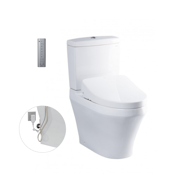 Bàn cầu hai khối kèm nắp rửa điện tử WASHLET CS948CDW12