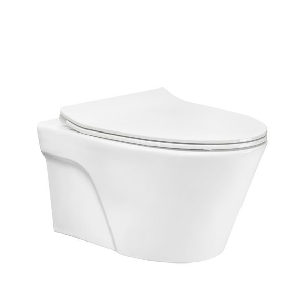 Bàn cầu treo tường kết hợp nắp đóng êm TC600VS - CW822RA TC600VS MB175M#SS WH172A