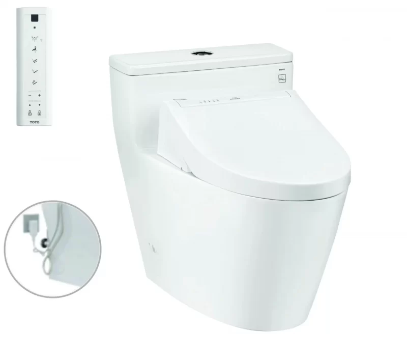 Bàn cầu 1 khối kèm nắp rửa điện tử WASHLET - MS625DW14