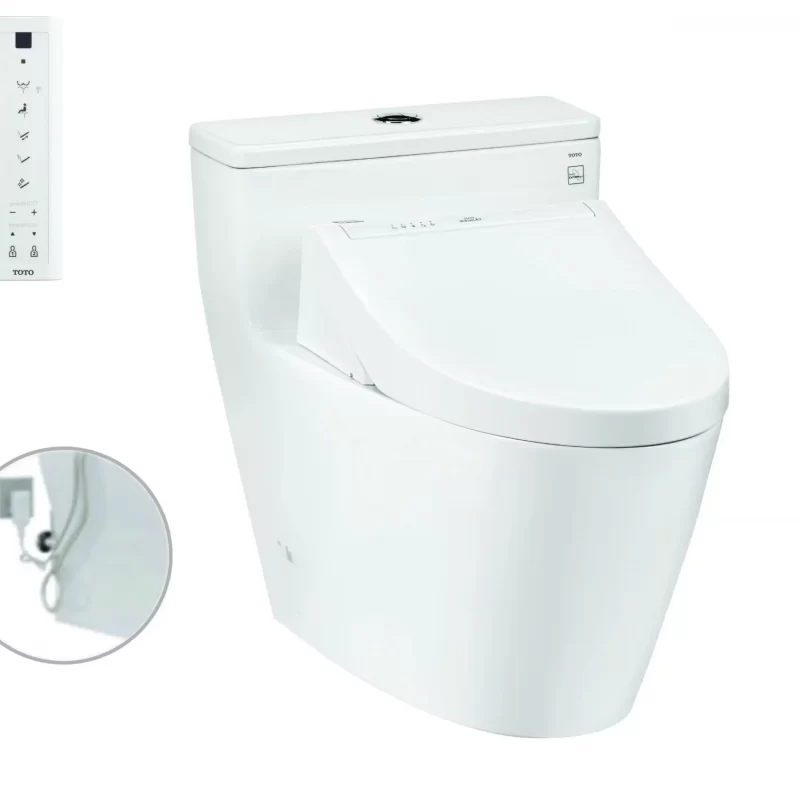 Bàn cầu 1 khối kèm nắp rửa điện tử WASHLET - MS625DW14