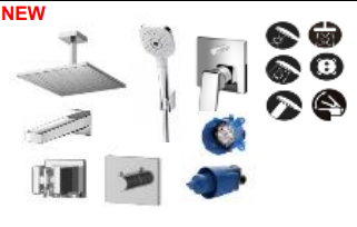 Bộ kết hợp sen âm tường G series dáng vuông