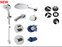 Bộ kết hợp sen âm tường Z series dáng tròn