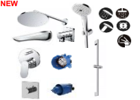 Bộ kết hợp sen âm tường dáng tròn