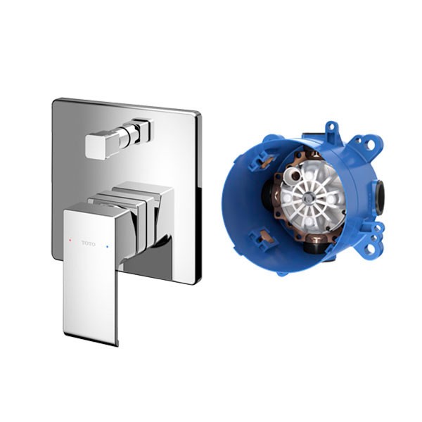 Van gật gù điều chỉnh nóng lạnh GC kèm nút chuyển hướng  và phụ kiện âm tường TBG08304VA/TBN01001B