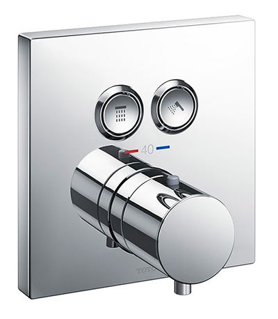 Van điều chỉnh nhiệt độ (2 đường nước ra) kèm van  chuyển hướng (loại nút nhấn)  TBV02406B/TBN01001B