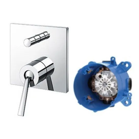 Van gật gù điều chỉnh nóng lạnh ZL kèm nút chuyển hướng và  phụ kiện âm tường TBP02302BA/TBN01001B