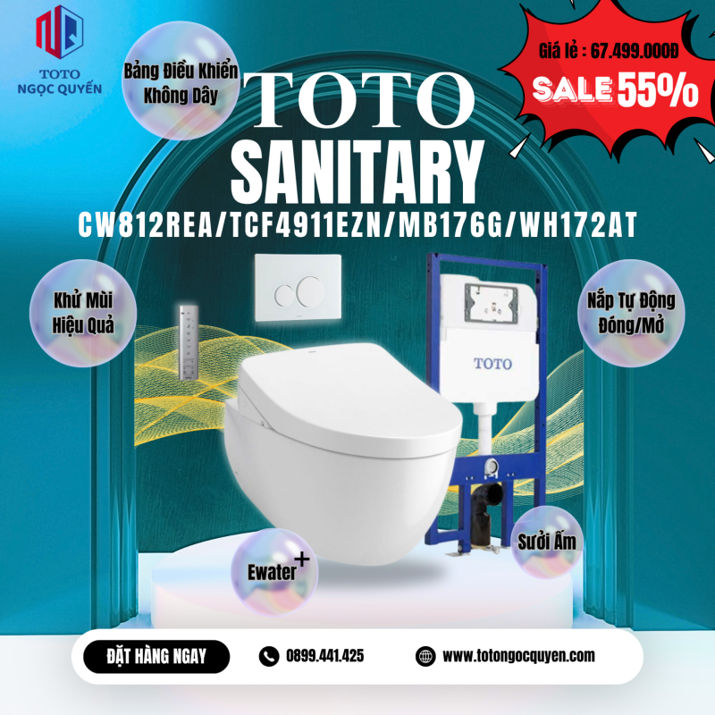 COMBO GIÁ SỐC - BÀN CẦU ĐIỆN TỬ TREO TƯỜNG - NÂNG CẤP KHÔNG GIAN SỐNG - SỐ LƯỢNG CÓ HẠN