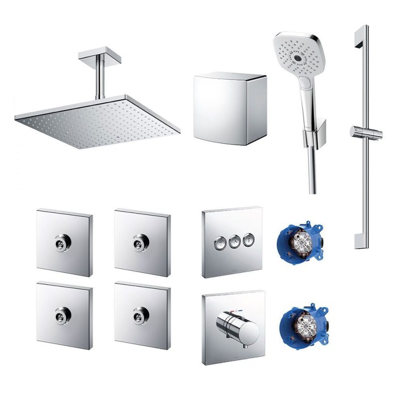 Bộ kết hợp sen âm tường dáng vuông