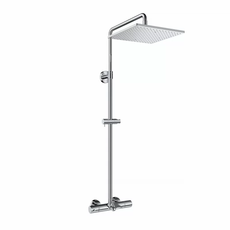 Sen cây nhiệt độ kèm vòi xả bồn, dáng bát sen vuông 1 chế  độ, mặt kim loại TBW08405A