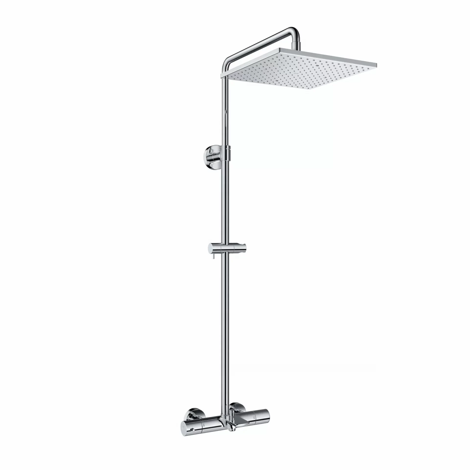 Sen cây nhiệt độ kèm vòi xả bồn, dáng bát sen vuông 1 chế độ, mặt kim loại TBW08405A