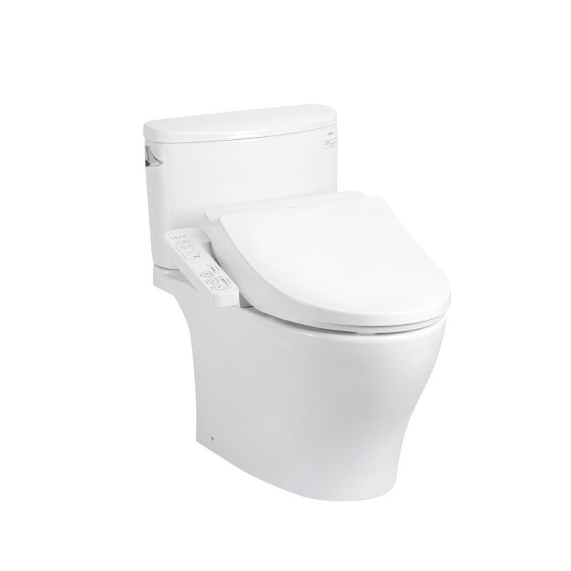 Bàn cầu hai khối kèm nắp rửa điện tử WASHLET dòng C2 cơ bản TCF23710AAA ( CS767RW18#XW )