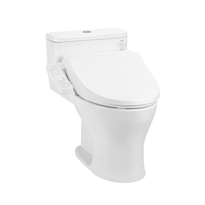 Bàn cầu một khối kèm nắp rửa điện tử WASHLET dòng C2 cơ bản TCF23710AAA ( MS855DW18#XW )