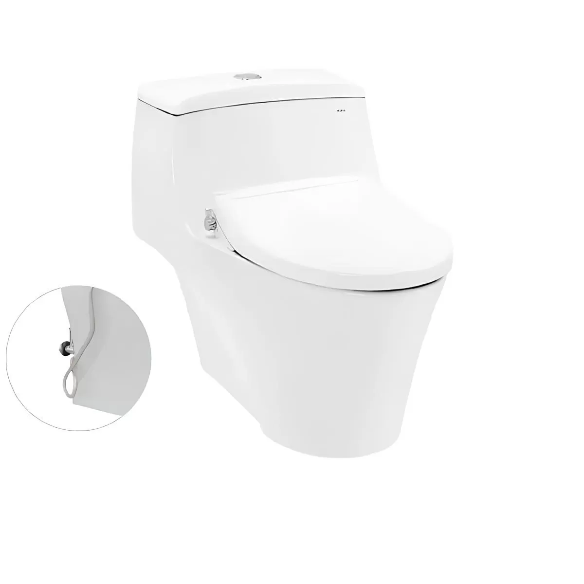 Bồn Cầu 1 Khối Kết Hợp Với Nắp Rửa Cơ Ecowasher