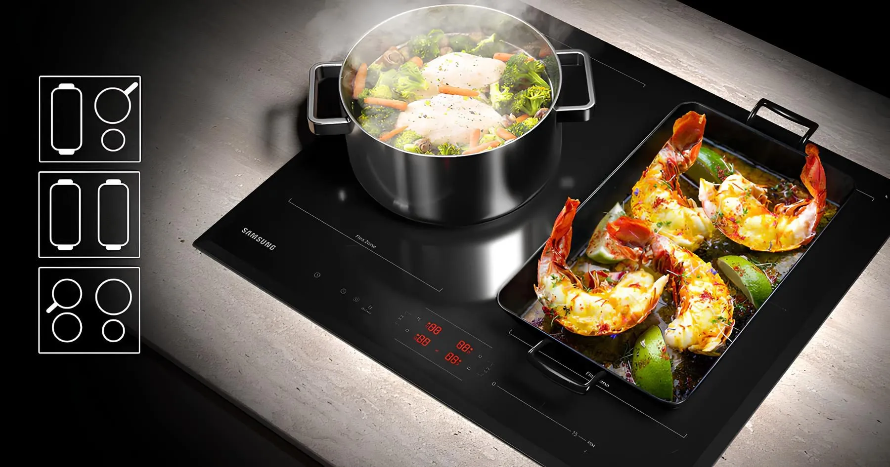 Bếp Từ SAMSUNG NZ64B5066FK/SV Với 4 Vùng Nấu - Ảnh 7