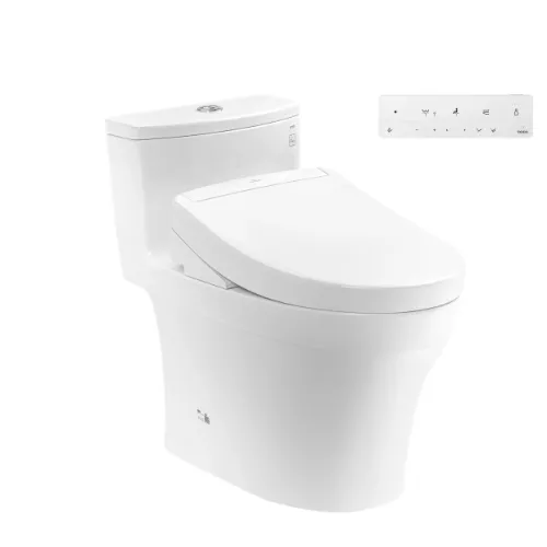 Bàn Cầu 1 Khối Kết Hợp Nắp Rửa Điện Tử WASHLET MS885CDW25#XW Giấu Dây