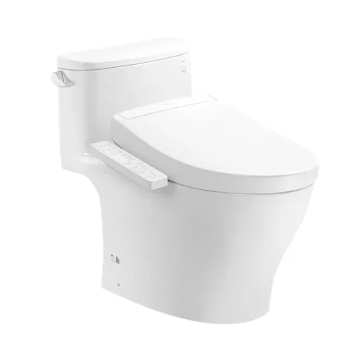 Bàn Cầu 1 Khối Kết Hợp Nắp Rửa Điện Tử WASHLET MS887CRW24#XW Giấu Dây