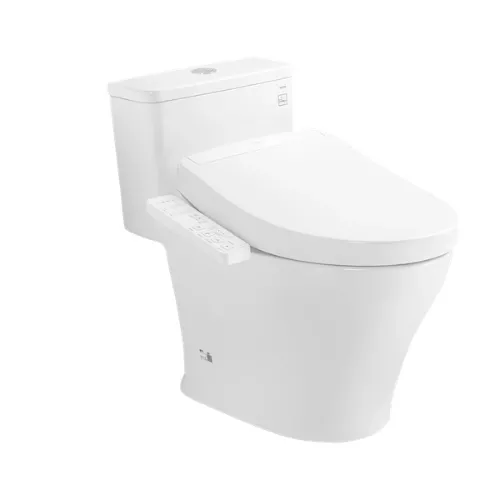 Bàn Cầu 1 Khối Kết Hợp Nắp Rửa Điện Tử WASHLET MS857CDW24#XW Giấu Dây