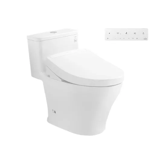 Bàn Cầu 1 Khối Kết Hợp Nắp Rửa Điện Tử WASHLET MS857CDW25#XW Giấu Dây