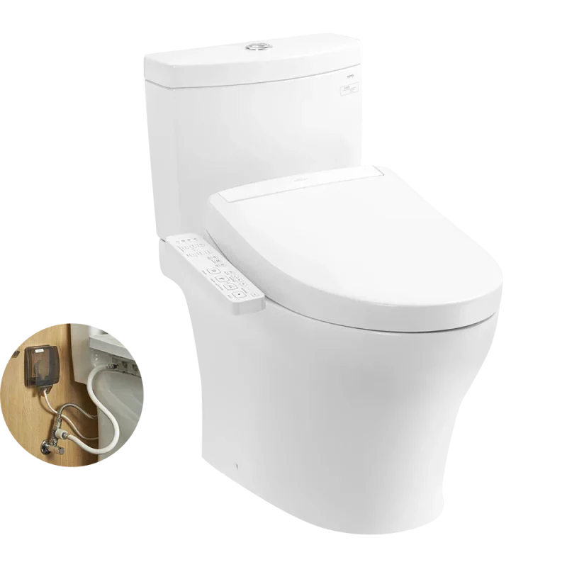 Bàn cầu 2 khối kèm nắp rửa điện tử WASHLET S2 – CS769DRW24
