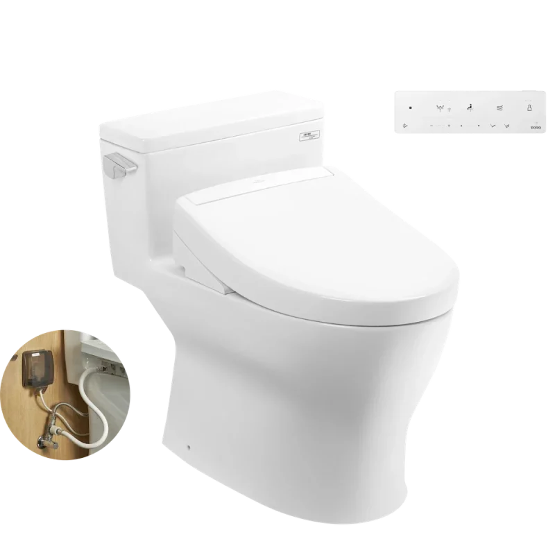 Bàn cầu 1 khối kết hợp nắp rửa điện tử WASHLET dòng S5 – MS188VKW25/T53P100VR