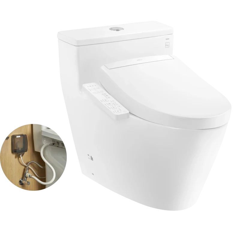 Bàn cầu 1 khối kèm nắp rửa điện tử WASHLET dòng S2 – MS625DW24