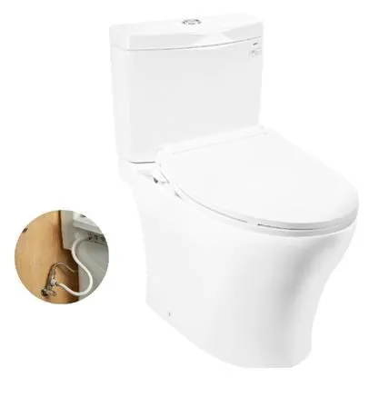Bồn Cầu TOTO CS769DRE6#XW 2 Khối Nắp Rửa Cơ Ecowasher TCW11S