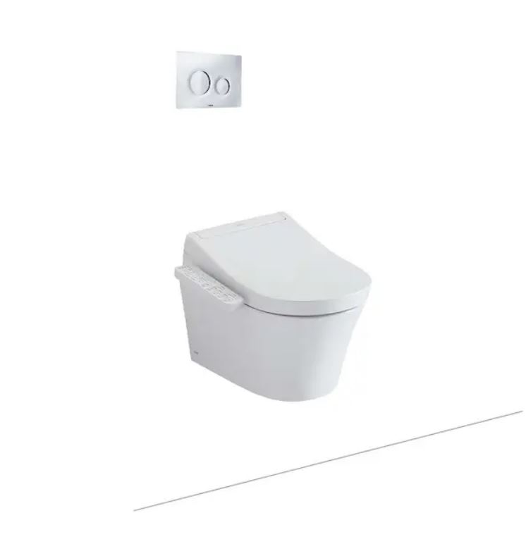 Bàn cầu treo tường kèm nắp rửa điện tử dòng S2 - CW553C/TCF33370GAA/WH172AT/TCA465/MB174P#SS