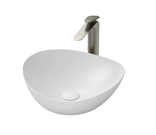 Chậu đặt bàn vành mỏng Linear Ceram LT4704G19#MW