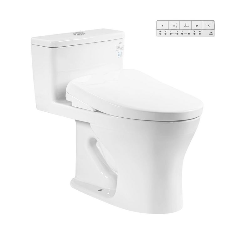 Bàn cầu 1 khối kèm nắp rửa điện tử WASHLET MS855CDW23#XW