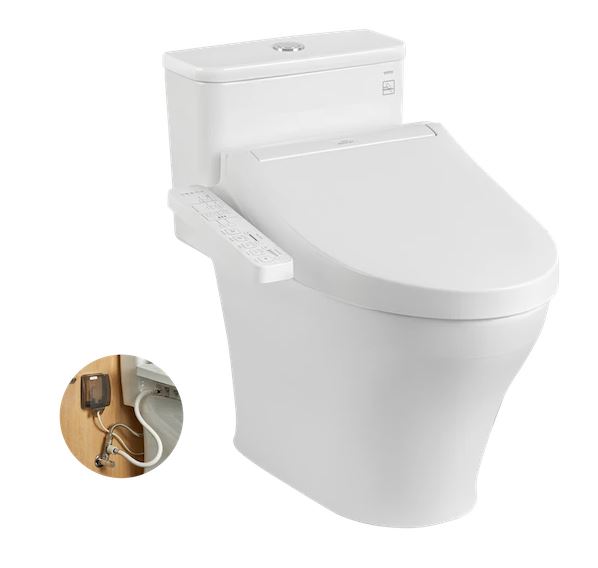 Bàn Cầu 1 Khối Kết Hợp Nắp Rửa Điện Tử Washlet -  MS857DW16#XW